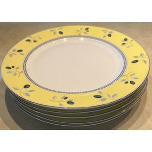 Set of 5 Blueberry by Royal Doulton Dinner Plates 10-1/4” 2005 Replacement Vntg